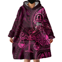 Personalised Polynesia Zodiac Libra Wearable Blanket Hoodie Galaxy Polynesian Pattern Chest Tattoo Style LT14 - Polynesian Pride
