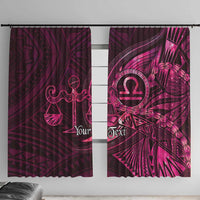 Personalised Polynesia Zodiac Libra Window Curtain Galaxy Polynesian Pattern Chest Tattoo Style