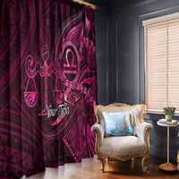 Personalised Polynesia Zodiac Libra Window Curtain Galaxy Polynesian Pattern Chest Tattoo Style
