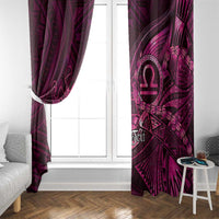 Personalised Polynesia Zodiac Libra Window Curtain Galaxy Polynesian Pattern Chest Tattoo Style