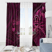 Personalised Polynesia Zodiac Libra Window Curtain Galaxy Polynesian Pattern Chest Tattoo Style