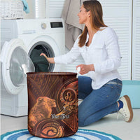 Personalised Polynesia Zodiac Leo Laundry Basket Galaxy Polynesian Pattern Chest Tattoo Style LT14 - Polynesian Pride