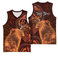 Personalised Polynesia Zodiac Leo Basketball Jersey Galaxy Polynesian Pattern Chest Tattoo Style LT14 - Polynesian Pride