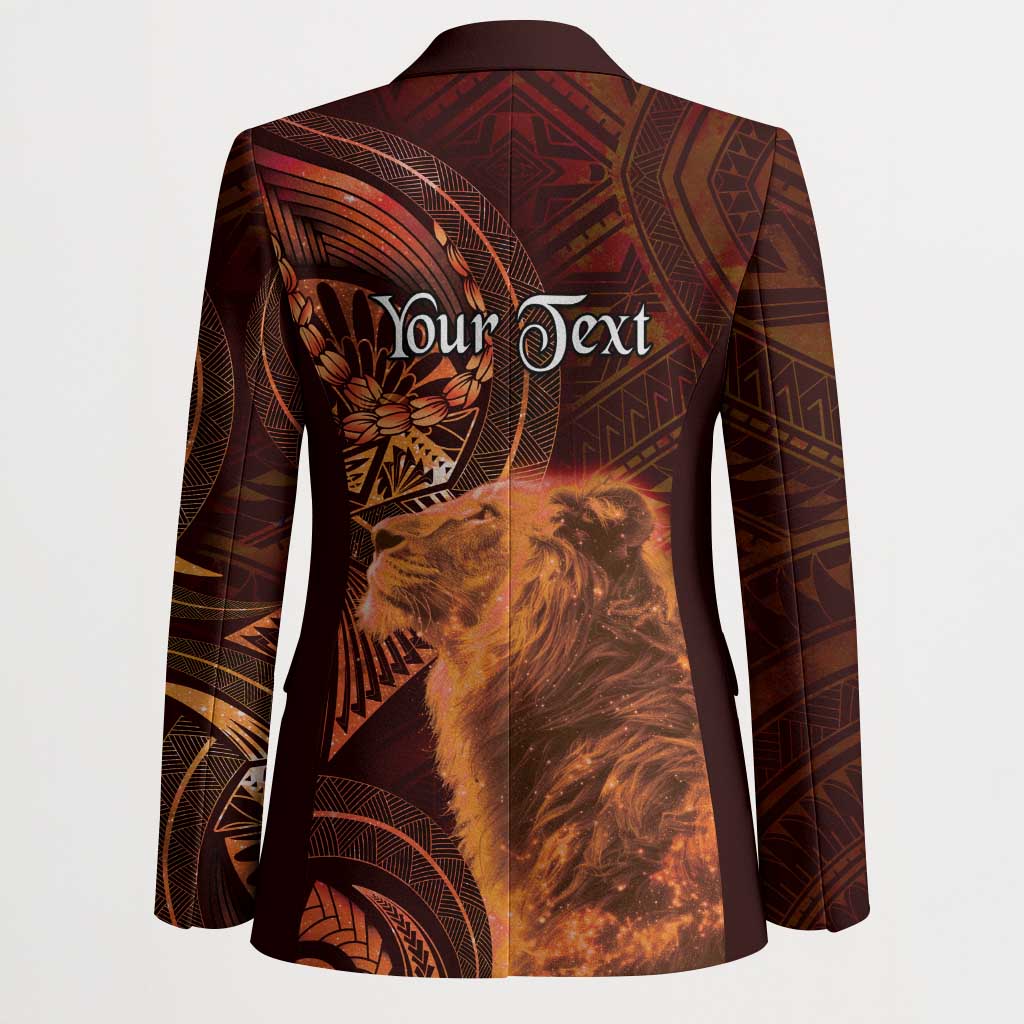 Personalised Polynesia Zodiac Leo Blazer Galaxy Polynesian Pattern Chest Tattoo Style LT14 - Polynesian Pride