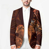 Personalised Polynesia Zodiac Leo Blazer Galaxy Polynesian Pattern Chest Tattoo Style LT14 - Polynesian Pride