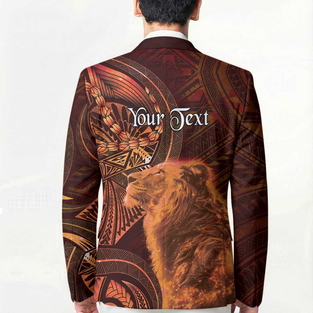 Personalised Polynesia Zodiac Leo Blazer Galaxy Polynesian Pattern Chest Tattoo Style LT14 - Polynesian Pride