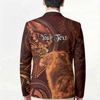 Personalised Polynesia Zodiac Leo Blazer Galaxy Polynesian Pattern Chest Tattoo Style LT14 - Polynesian Pride