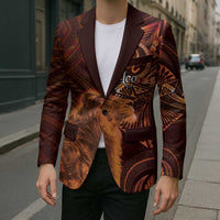 Personalised Polynesia Zodiac Leo Blazer Galaxy Polynesian Pattern Chest Tattoo Style LT14 - Polynesian Pride