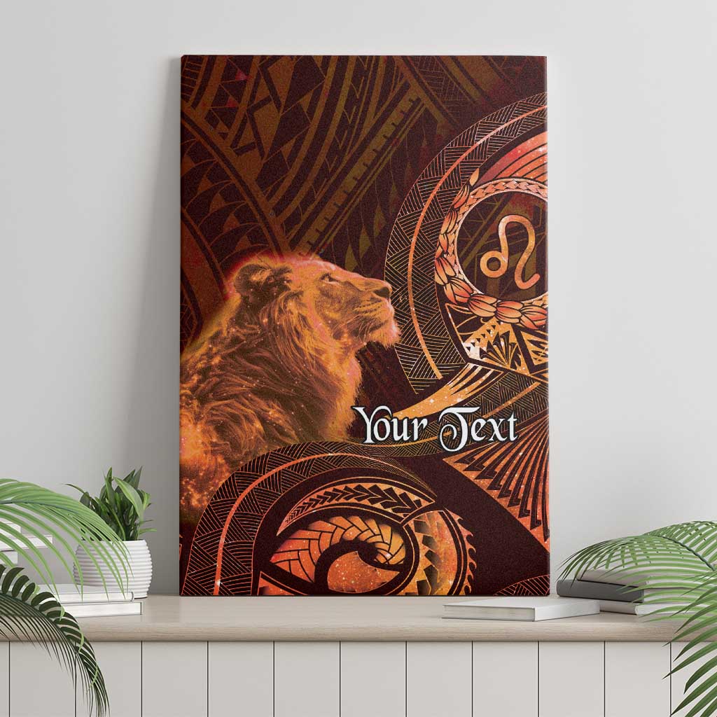 Personalised Polynesia Zodiac Leo Canvas Wall Art Galaxy Polynesian Pattern Chest Tattoo Style LT14 - Polynesian Pride