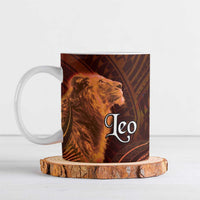 Personalised Polynesia Zodiac Leo Ceramic Mug Galaxy Polynesian Pattern Chest Tattoo Style