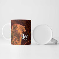 Personalised Polynesia Zodiac Leo Ceramic Mug Galaxy Polynesian Pattern Chest Tattoo Style