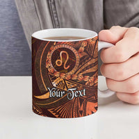 Personalised Polynesia Zodiac Leo Ceramic Mug Galaxy Polynesian Pattern Chest Tattoo Style