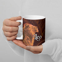 Personalised Polynesia Zodiac Leo Ceramic Mug Galaxy Polynesian Pattern Chest Tattoo Style