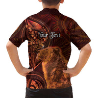 Personalised Polynesia Zodiac Leo Family Matching Off Shoulder Short Dress and Hawaiian Shirt Galaxy Polynesian Pattern Chest Tattoo Style LT14 - Polynesian Pride