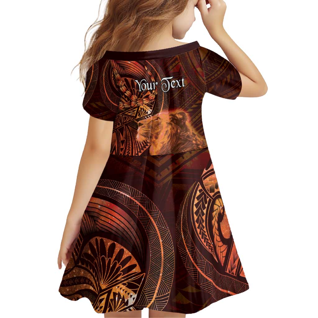 Personalised Polynesia Zodiac Leo Family Matching Off Shoulder Short Dress and Hawaiian Shirt Galaxy Polynesian Pattern Chest Tattoo Style LT14 - Polynesian Pride