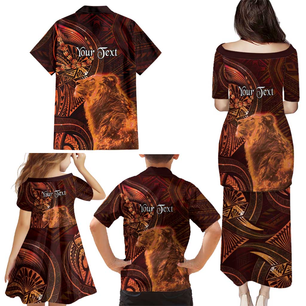 Personalised Polynesia Zodiac Leo Family Matching Puletasi and Hawaiian Shirt Galaxy Polynesian Pattern Chest Tattoo Style LT14 - Polynesian Pride