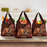 Personalised Polynesia Zodiac Leo Grocery Bag Galaxy Polynesian Pattern Chest Tattoo Style