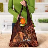 Personalised Polynesia Zodiac Leo Grocery Bag Galaxy Polynesian Pattern Chest Tattoo Style