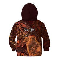 Personalised Polynesia Zodiac Leo Kid Hoodie Galaxy Polynesian Pattern Chest Tattoo Style