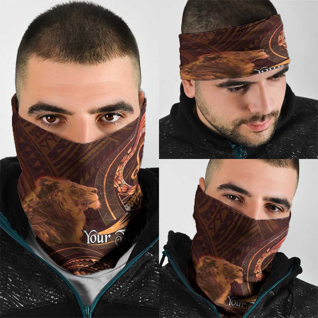 Personalised Polynesia Zodiac Leo Neck Gaiter Galaxy Polynesian Pattern Chest Tattoo Style LT14 - Polynesian Pride
