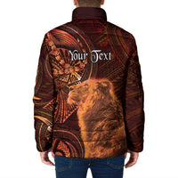 Personalised Polynesia Zodiac Leo Padded Jacket Galaxy Polynesian Pattern Chest Tattoo Style LT14 - Polynesian Pride