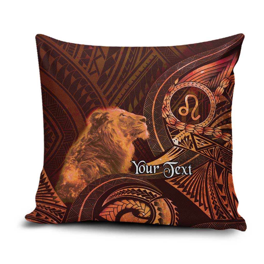 Personalised Polynesia Zodiac Leo Pillow Cover Galaxy Polynesian Pattern Chest Tattoo Style