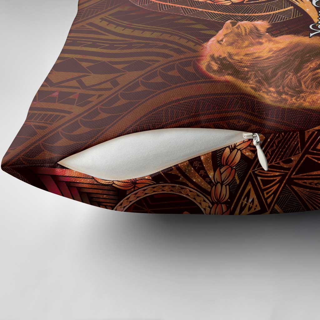 Personalised Polynesia Zodiac Leo Pillow Cover Galaxy Polynesian Pattern Chest Tattoo Style
