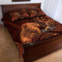 Personalised Polynesia Zodiac Leo Quilt Bed Set Galaxy Polynesian Pattern Chest Tattoo Style