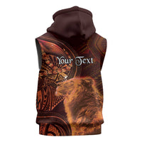 Personalised Polynesia Zodiac Leo Sleeveless Hoodie Galaxy Polynesian Pattern Chest Tattoo Style LT14 - Polynesian Pride