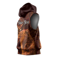 Personalised Polynesia Zodiac Leo Sleeveless Hoodie Galaxy Polynesian Pattern Chest Tattoo Style LT14 - Polynesian Pride
