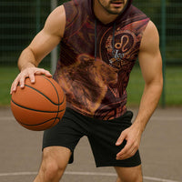 Personalised Polynesia Zodiac Leo Sleeveless Hoodie Galaxy Polynesian Pattern Chest Tattoo Style LT14 - Polynesian Pride