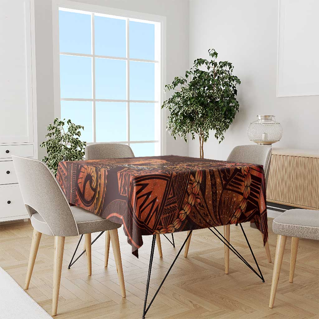 Personalised Polynesia Zodiac Leo Tablecloth Galaxy Polynesian Pattern Chest Tattoo Style LT14 - Polynesian Pride