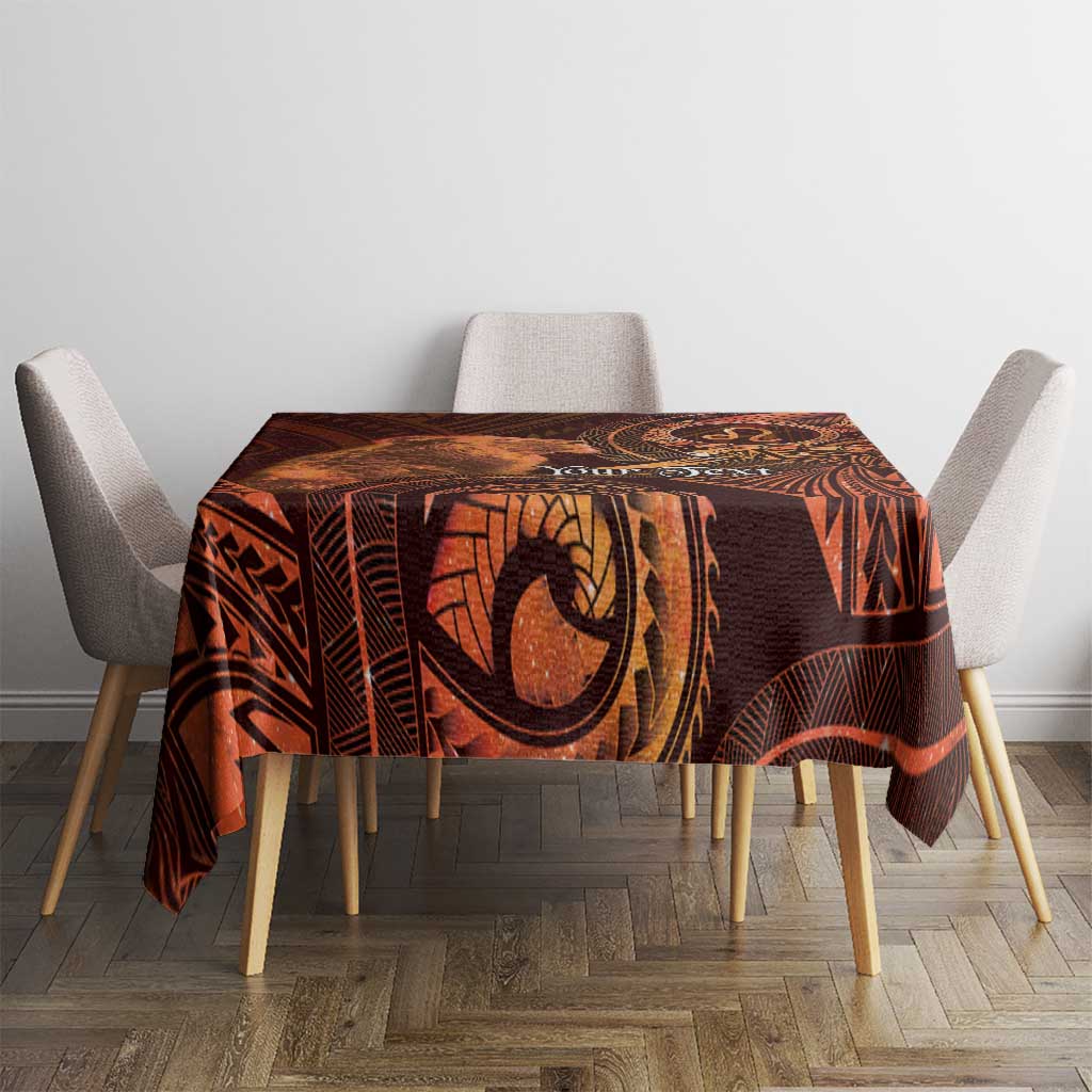 Personalised Polynesia Zodiac Leo Tablecloth Galaxy Polynesian Pattern Chest Tattoo Style LT14 - Polynesian Pride