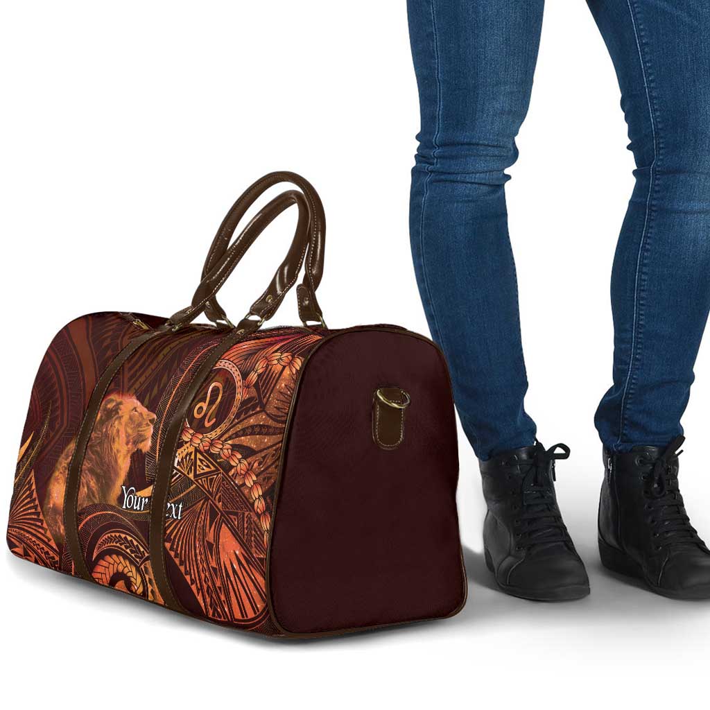 Personalised Polynesia Zodiac Leo Travel Bag Galaxy Polynesian Pattern Chest Tattoo Style