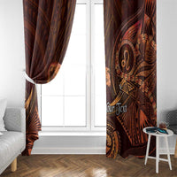 Personalised Polynesia Zodiac Leo Window Curtain Galaxy Polynesian Pattern Chest Tattoo Style LT14 - Polynesian Pride