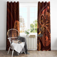 Personalised Polynesia Zodiac Leo Window Curtain Galaxy Polynesian Pattern Chest Tattoo Style LT14 - Polynesian Pride