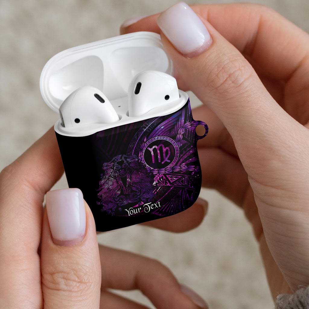 Personalised Polynesia Zodiac Virgo AirPods Case Galaxy Polynesian Pattern Chest Tattoo Style