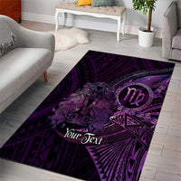Personalised Polynesia Zodiac Virgo Area Rug Galaxy Polynesian Pattern Chest Tattoo Style LT14 - Polynesian Pride
