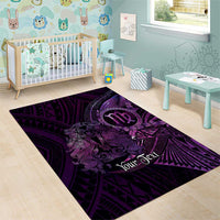 Personalised Polynesia Zodiac Virgo Area Rug Galaxy Polynesian Pattern Chest Tattoo Style LT14 - Polynesian Pride