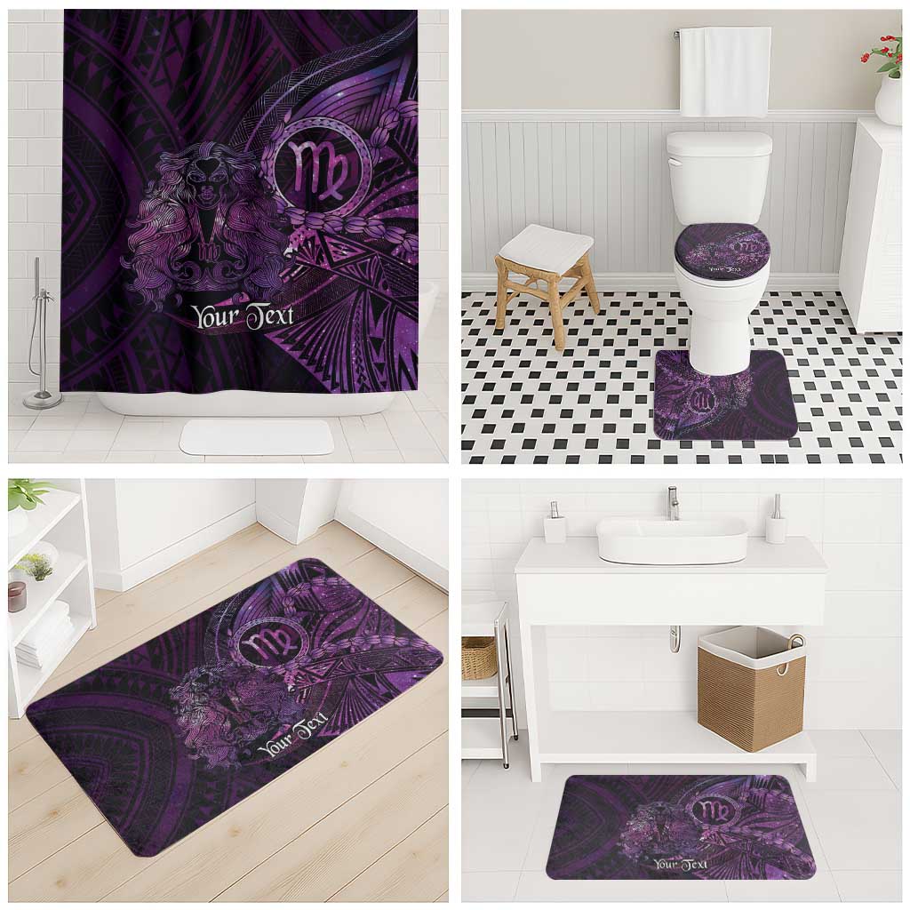 Personalised Polynesia Zodiac Virgo Bathroom Set Galaxy Polynesian Pattern Chest Tattoo Style LT14 - Polynesian Pride