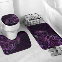 Personalised Polynesia Zodiac Virgo Bathroom Set Galaxy Polynesian Pattern Chest Tattoo Style LT14 Mat Set Only (3 pcs) One Size Purple - Polynesian Pride