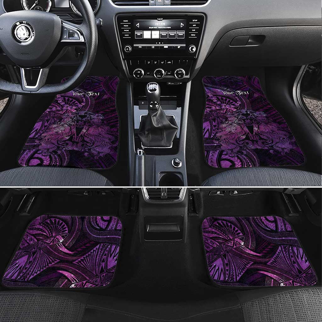 Personalised Polynesia Zodiac Virgo Car Mats Galaxy Polynesian Pattern Chest Tattoo Style
