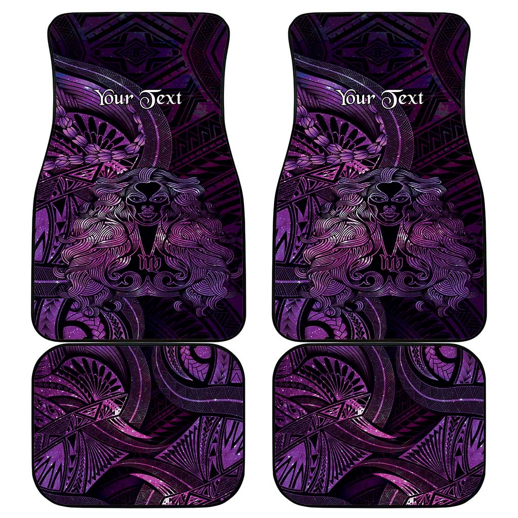 Personalised Polynesia Zodiac Virgo Car Mats Galaxy Polynesian Pattern Chest Tattoo Style