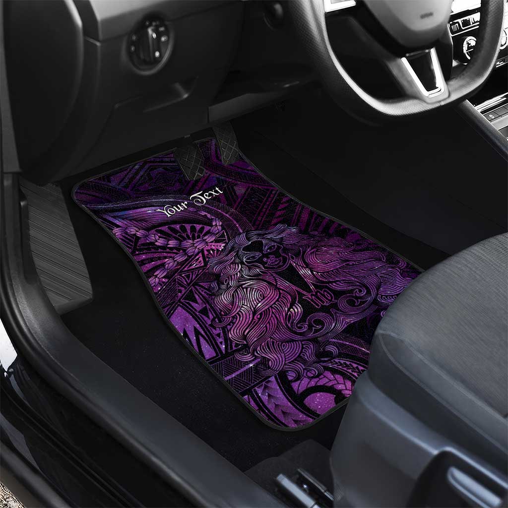 Personalised Polynesia Zodiac Virgo Car Mats Galaxy Polynesian Pattern Chest Tattoo Style