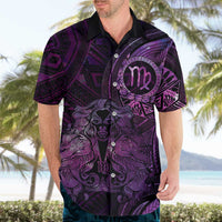 Personalised Polynesia Zodiac Virgo Hawaiian Shirt Galaxy Polynesian Pattern Chest Tattoo Style