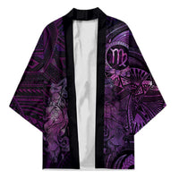 Personalised Polynesia Zodiac Virgo Kimono Galaxy Polynesian Pattern Chest Tattoo Style LT14 Unisex Purple - Polynesian Pride