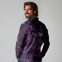 Personalised Polynesia Zodiac Virgo Long Sleeve Polo Shirt Galaxy Polynesian Pattern Chest Tattoo Style LT14 - Polynesian Pride