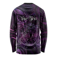 Personalised Polynesia Zodiac Virgo Long Sleeve Shirt Galaxy Polynesian Pattern Chest Tattoo Style