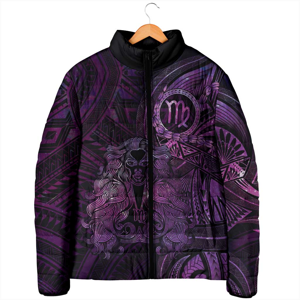 Personalised Polynesia Zodiac Virgo Padded Jacket Galaxy Polynesian Pattern Chest Tattoo Style LT14 - Polynesian Pride