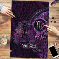Personalised Polynesia Zodiac Virgo Puzzle Galaxy Polynesian Pattern Chest Tattoo Style LT14 Purple - Polynesian Pride